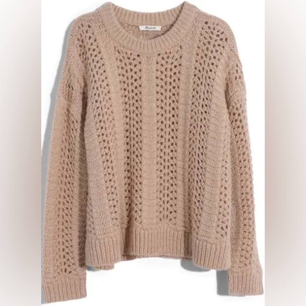 Madewell Windermere Pointelle Sweater Beige